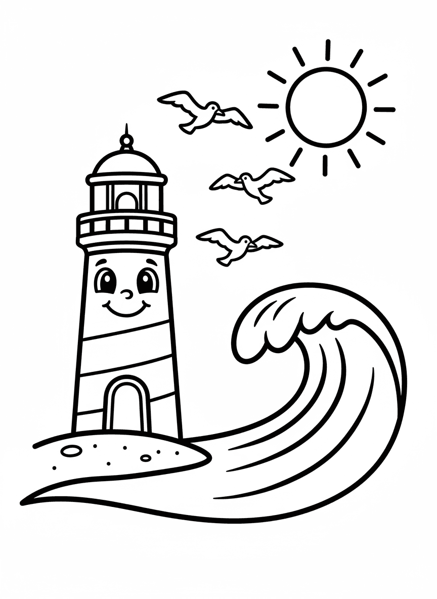 Lighthouse by the sea