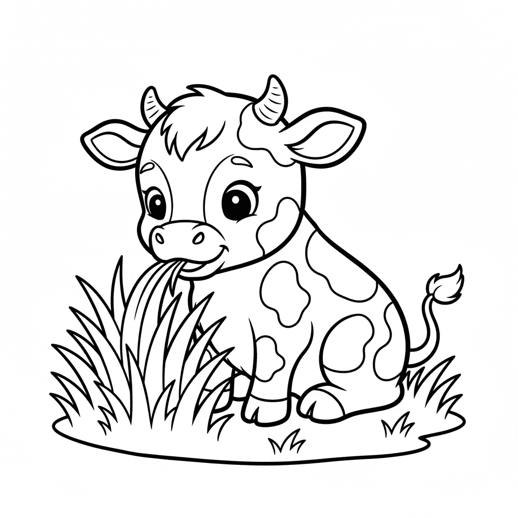 A cute baby cow