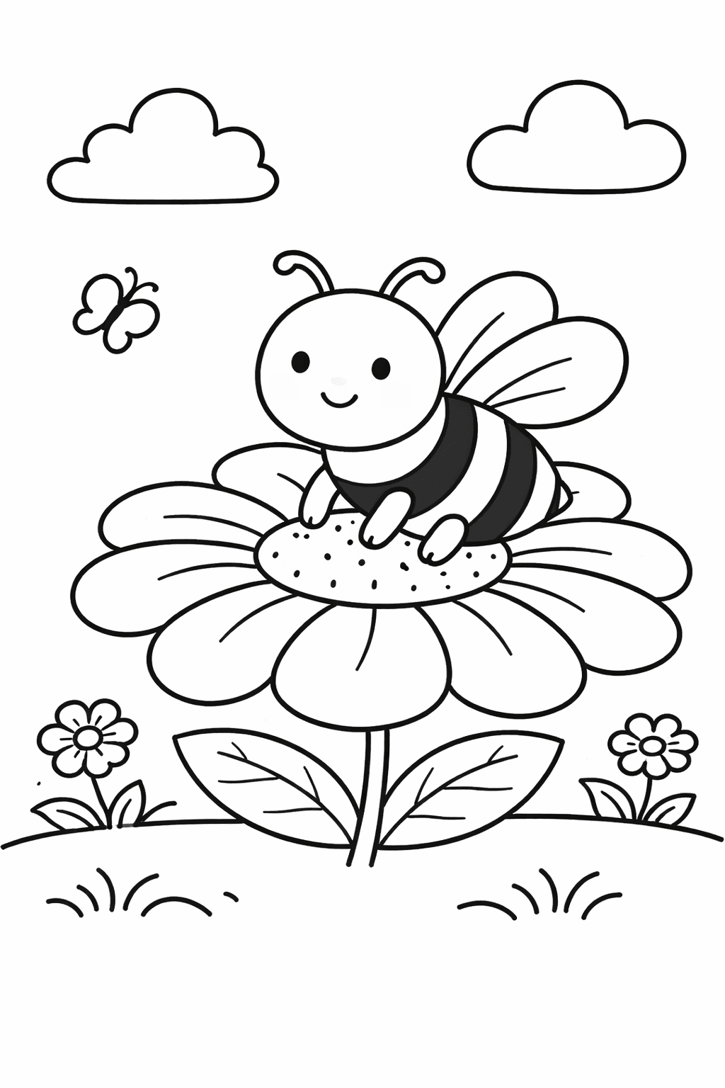A cute busy bee