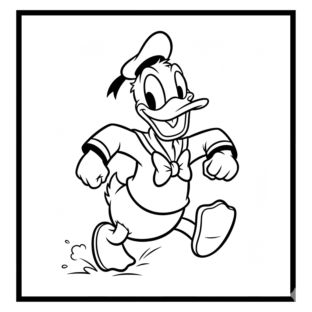 A joyful Donald duck