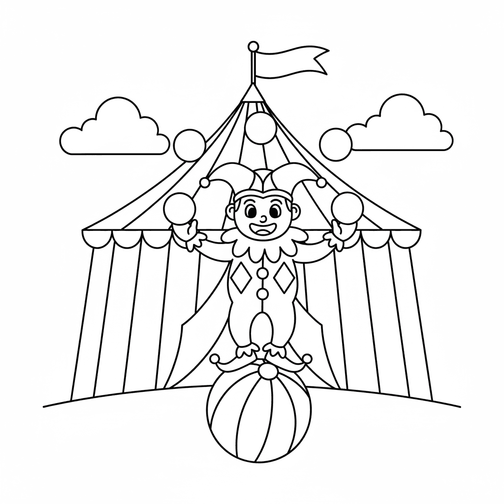 A playful joker in a circus