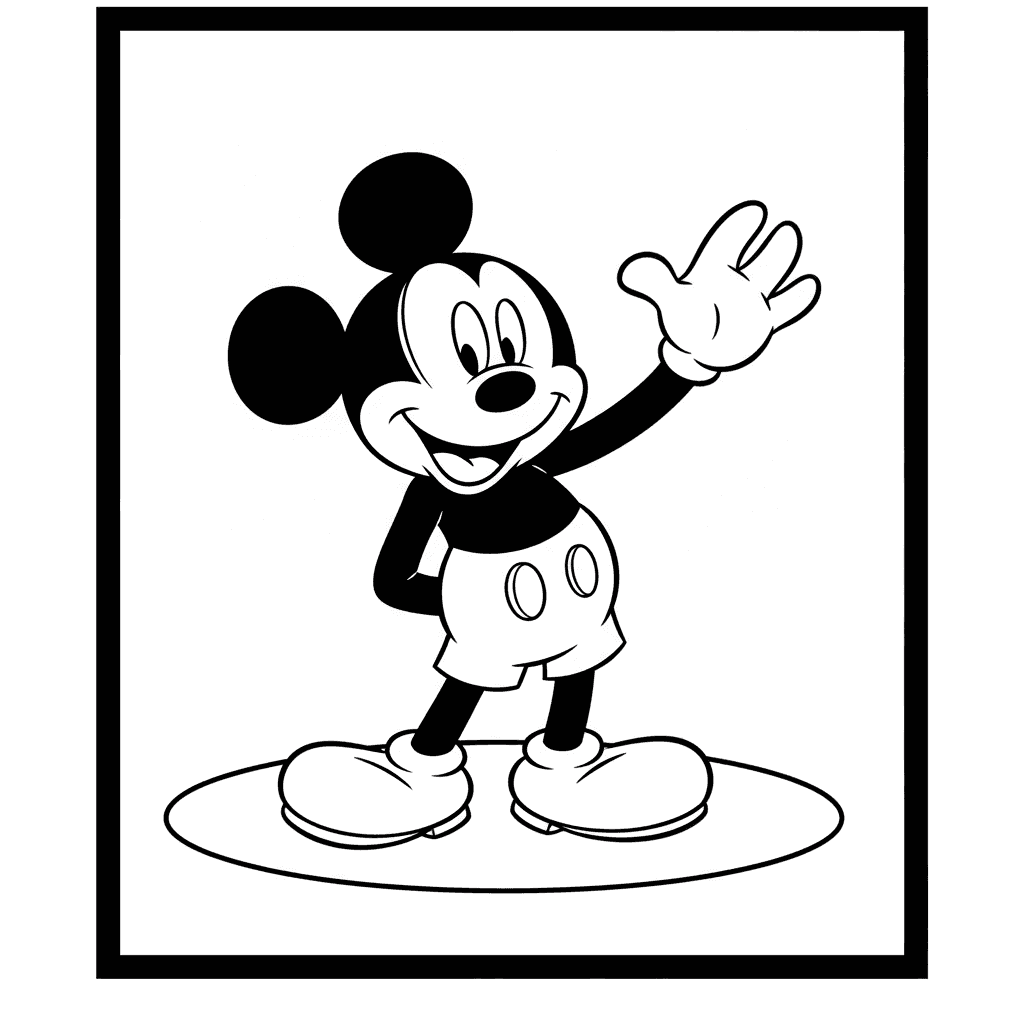 A happy mickey mouse