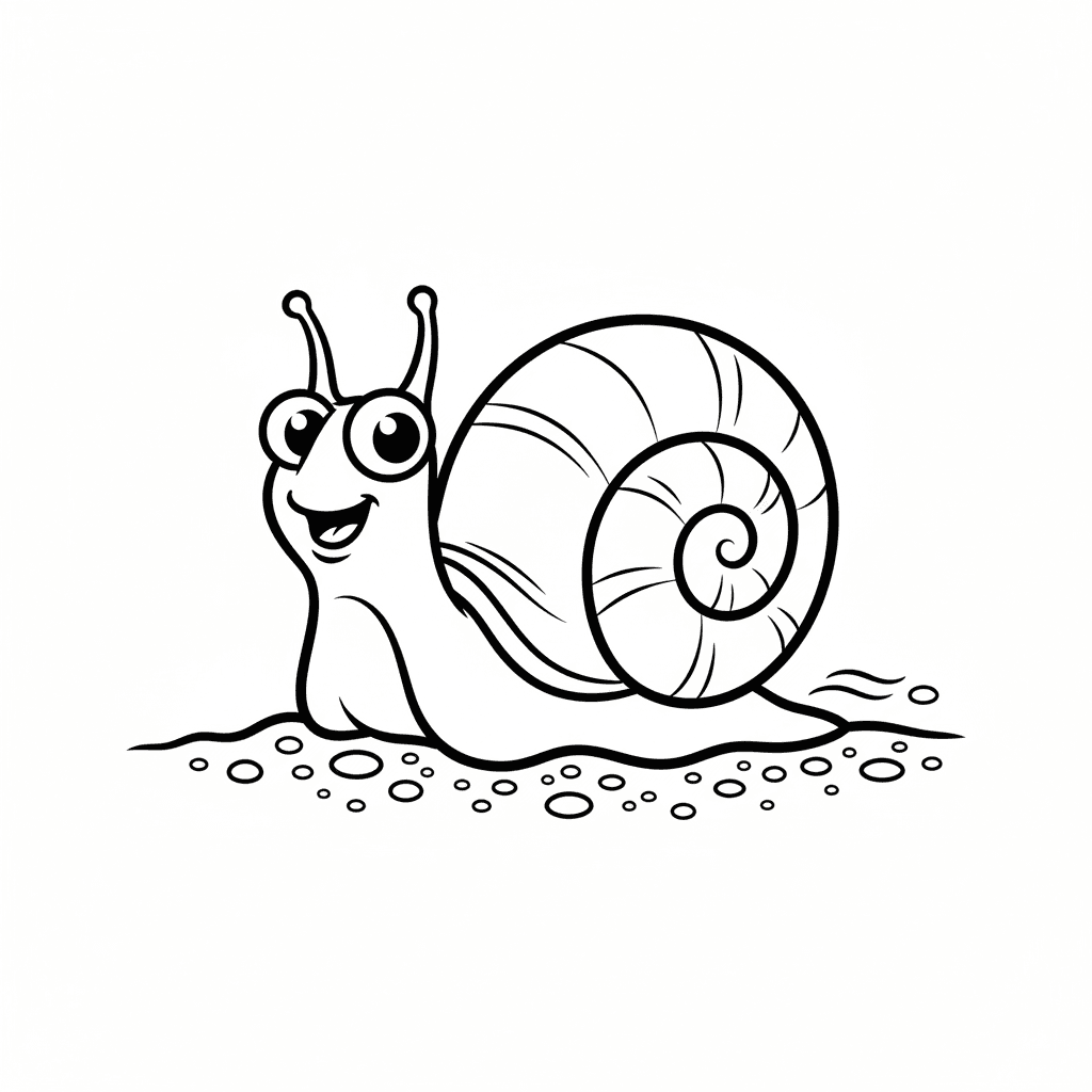 A cute snail