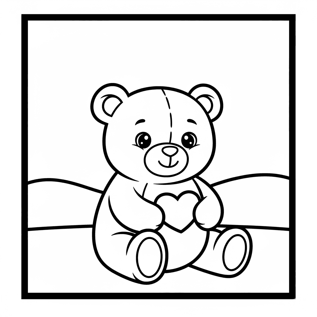Cute baby bear with friendly eyes and gentle smile